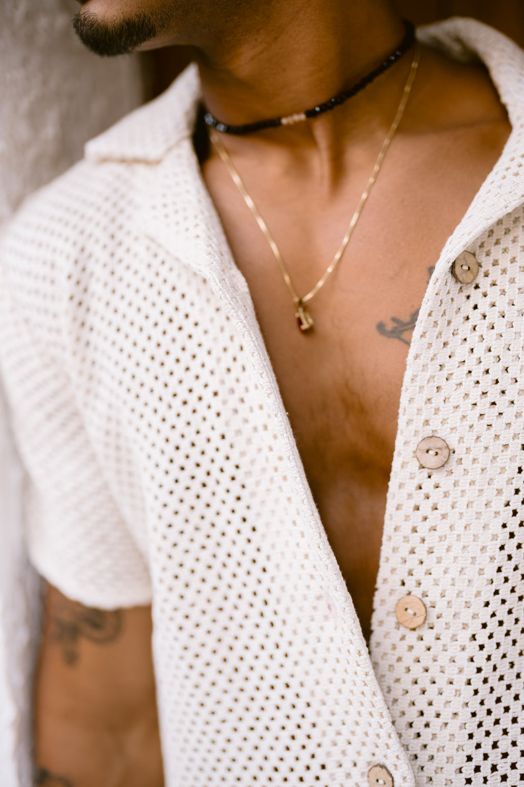 Open-Knit shirt