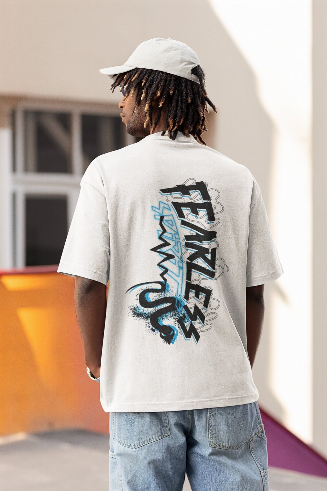 Fearless spirit white oversized T-shirt
