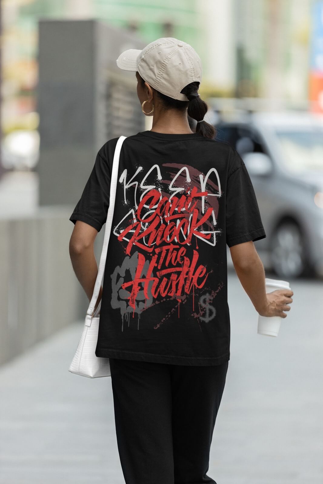 can't knock the hustle oversized T-shirt
