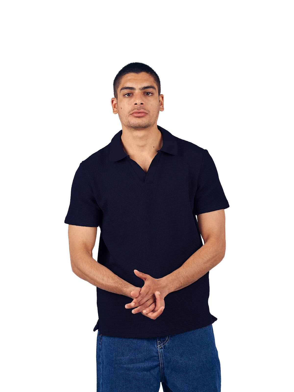 Waffle Textured Polo Shirt