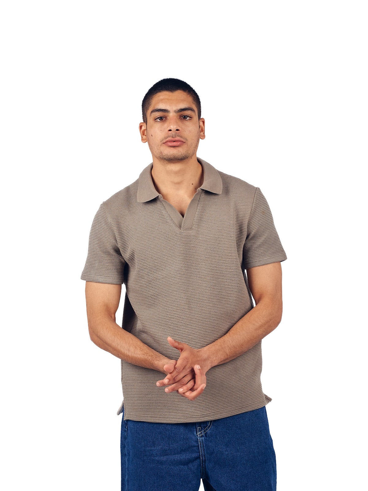 Waffle Textured Polo Shirt
