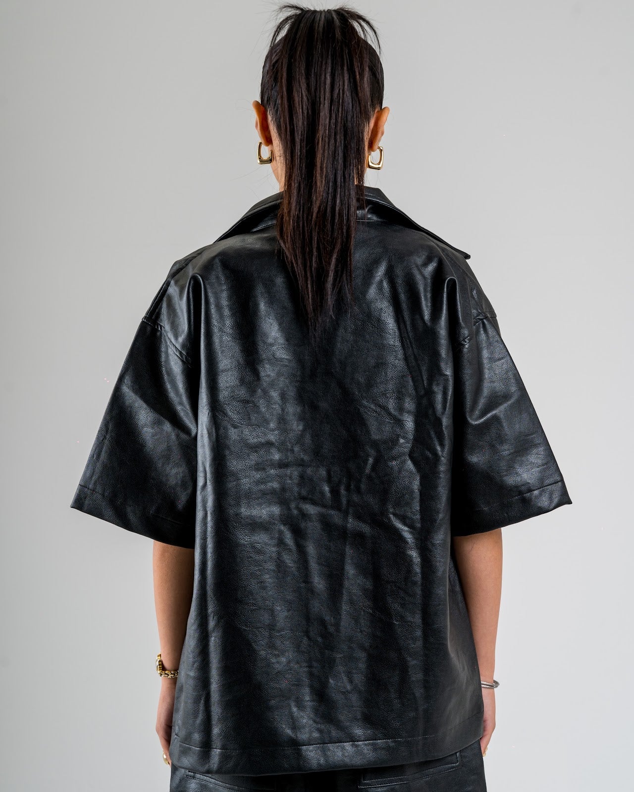 Faux Leather Overshirt F