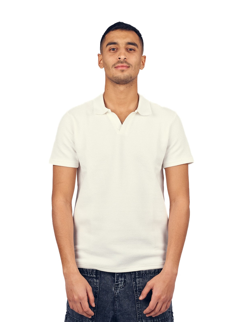 Waffle Textured Polo Shirt