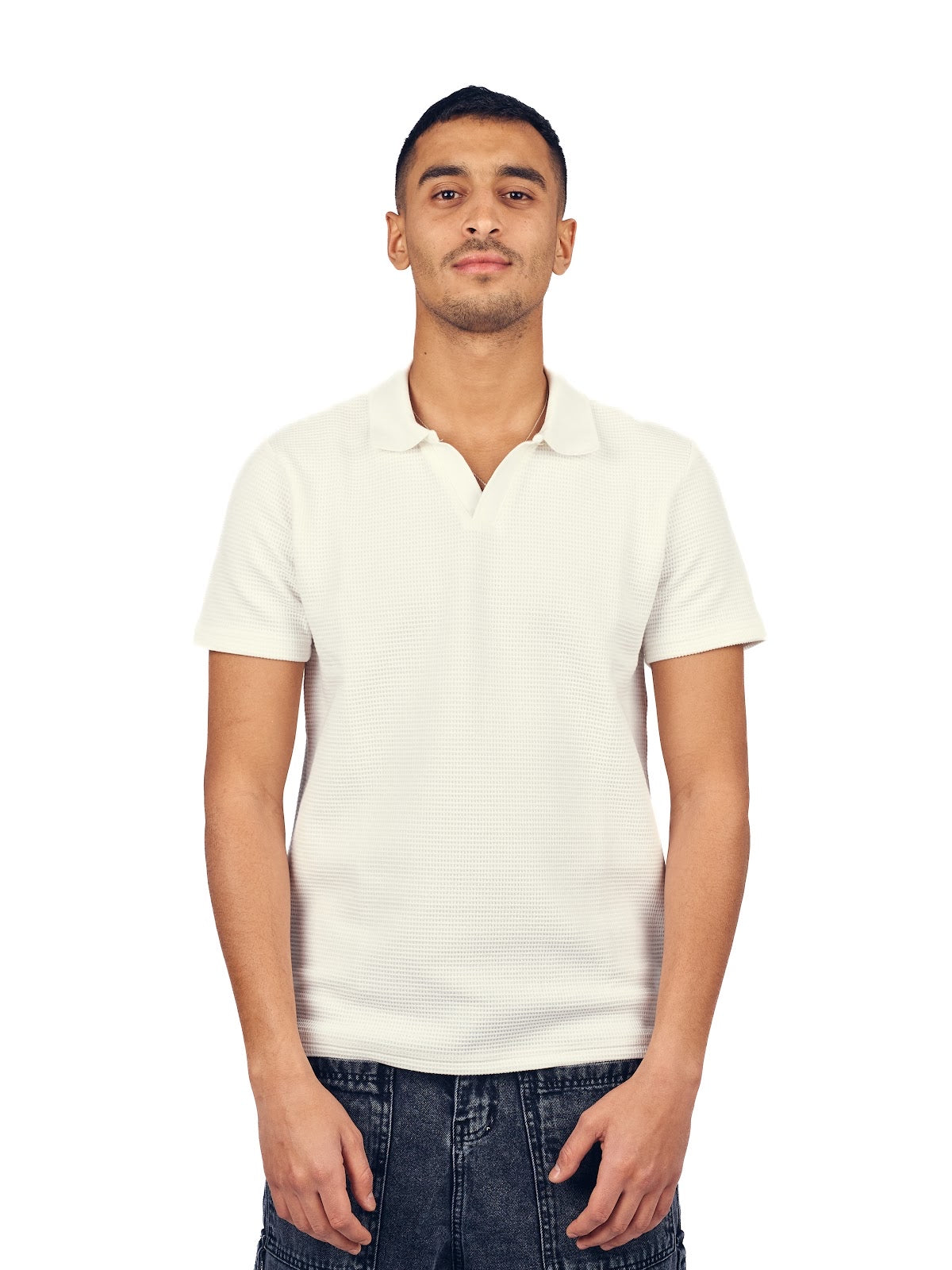 Waffle Textured Polo Shirt