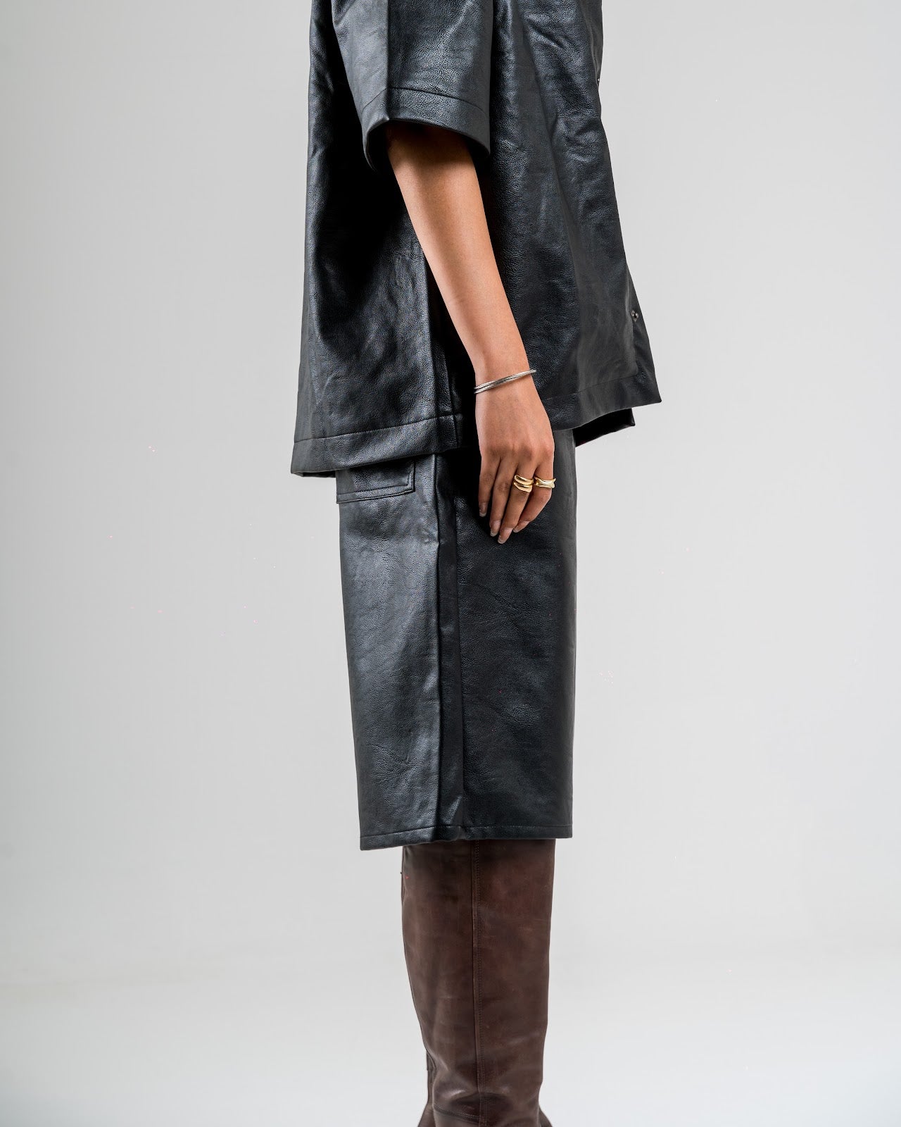 Faux Leather Shorts